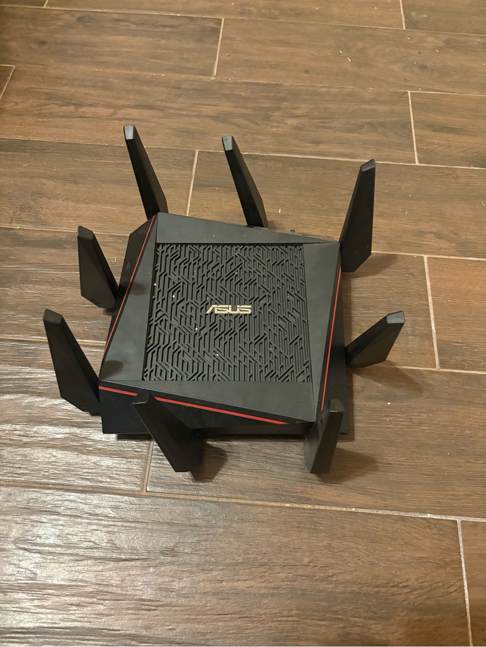 ASUS Black & Red WiFi Gaming Router with Multiple Antennas